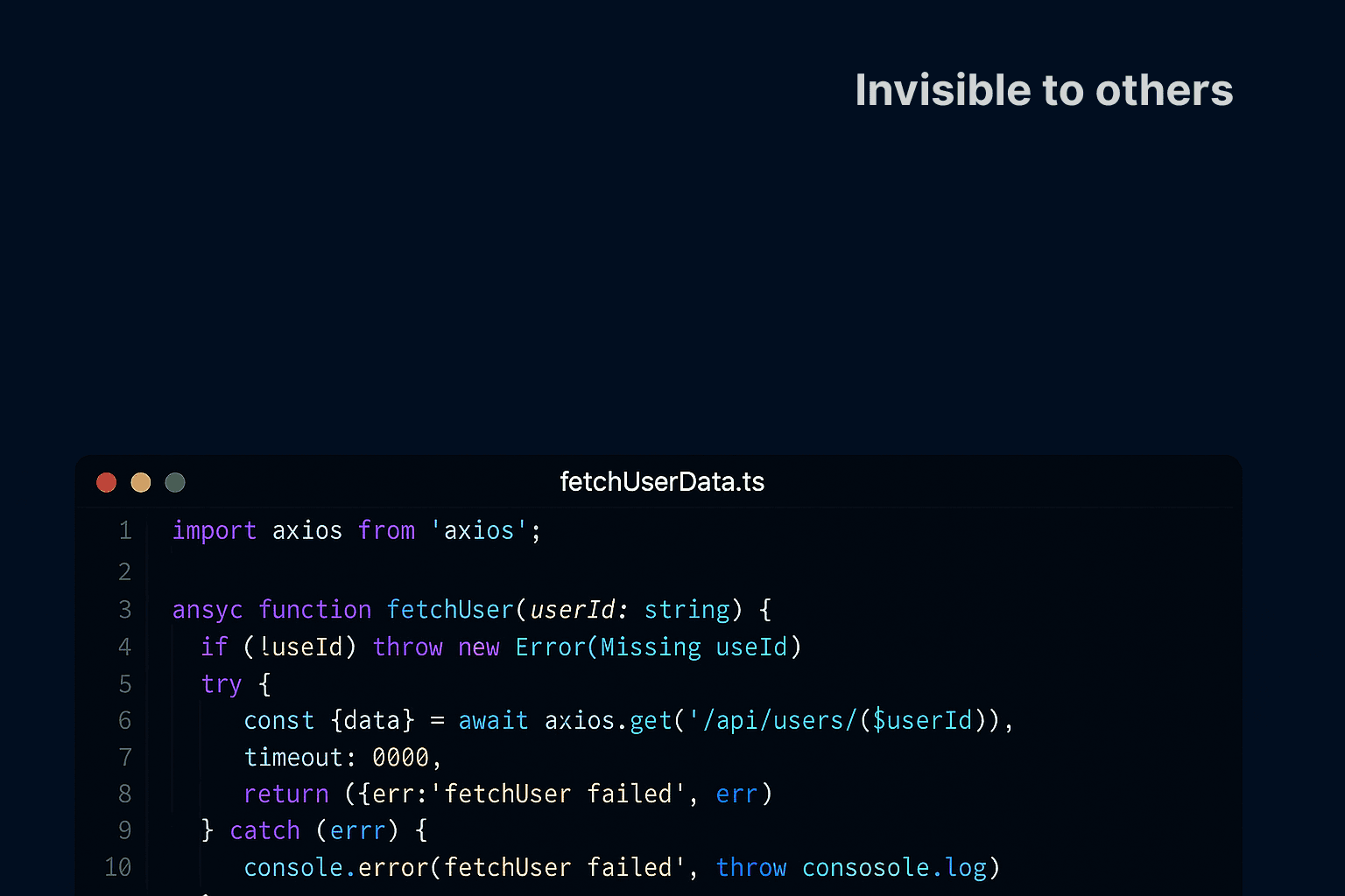 GeekBye interface invisible to screen share